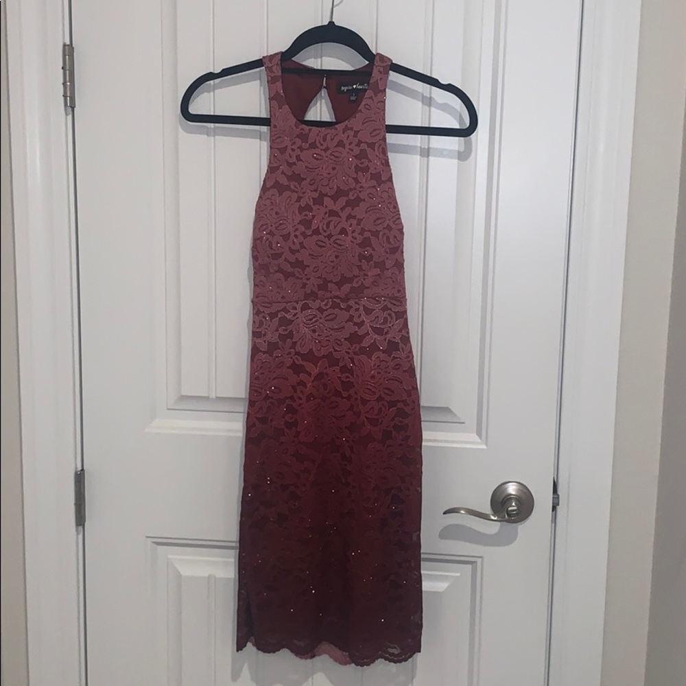 Pink dress with sparkles and fade